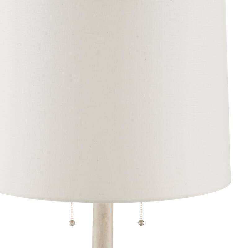 Currey & Company Malayan White Floor Lamp - 80"h x 18"dia.