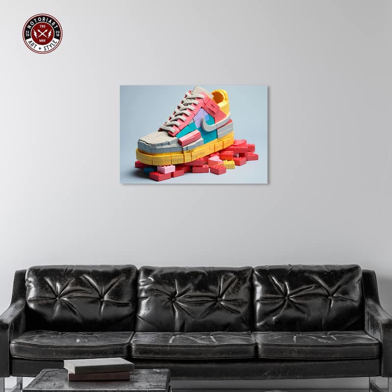 Notoriart Toy Sneaker Pastel Gallery Wrapped Sneaker 1 Piece Canvas Wall Art