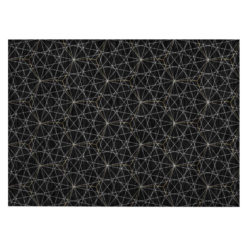 Machine Washable Indoor/ Outdoor Mosaic Geo Chantille Rug