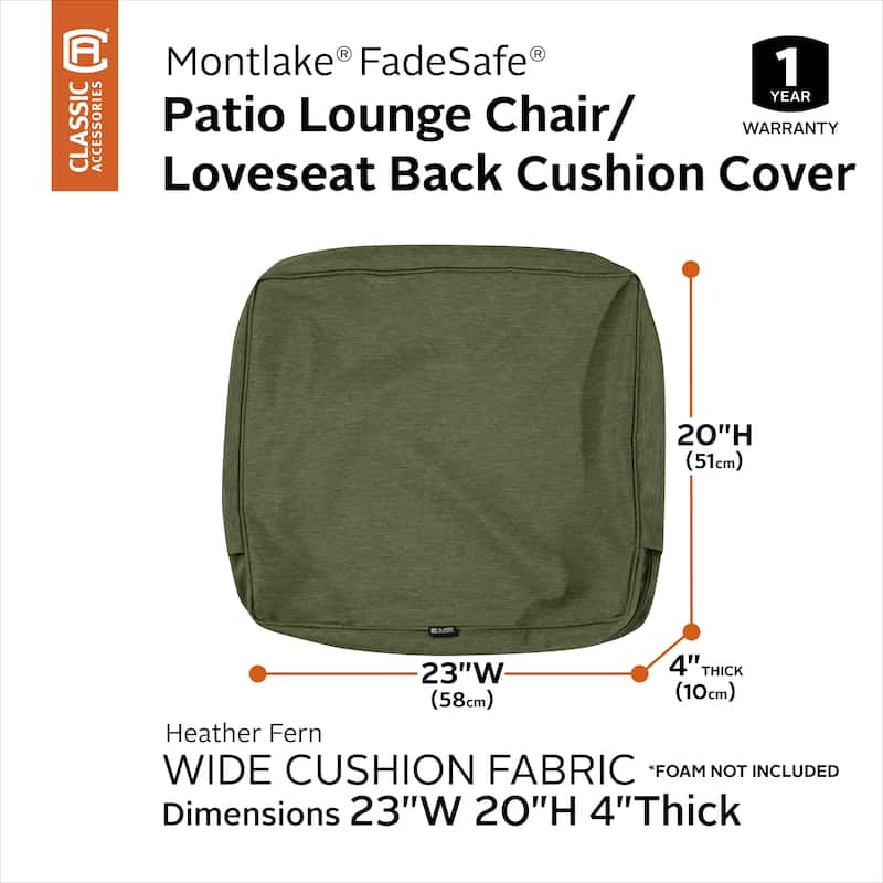 Classic Accessories Montlake Water-resistant Cushion Slip Cover