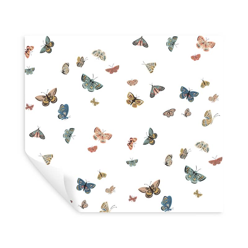 Rifle Paper Co. Butterfly House White Peel and Stick Wallpaper