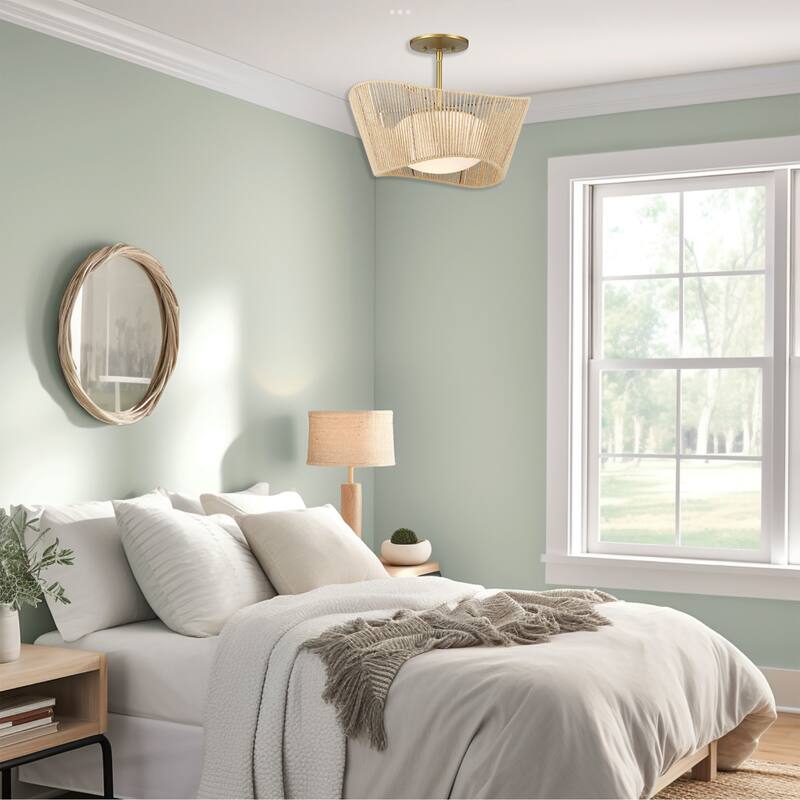 Minka Lavery 6574 Key Largo 1 Light 16" Wide Semi-Flush Ceiling