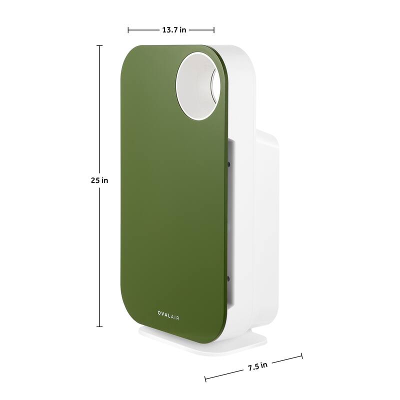 OVAL AIR 3-Stage H13 True HEPA 5-in-1 Air Purifier for Rooms up to 600 sq. ft. reduces Allergies, Asthma, Pets, Odor, Smoke