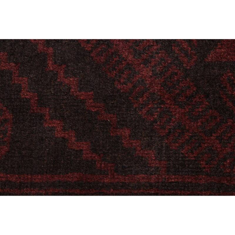 ECARPETGALLERY Hand-knotted Teimani Dark Burgundy Wool Rug - 3'11 x 6'3