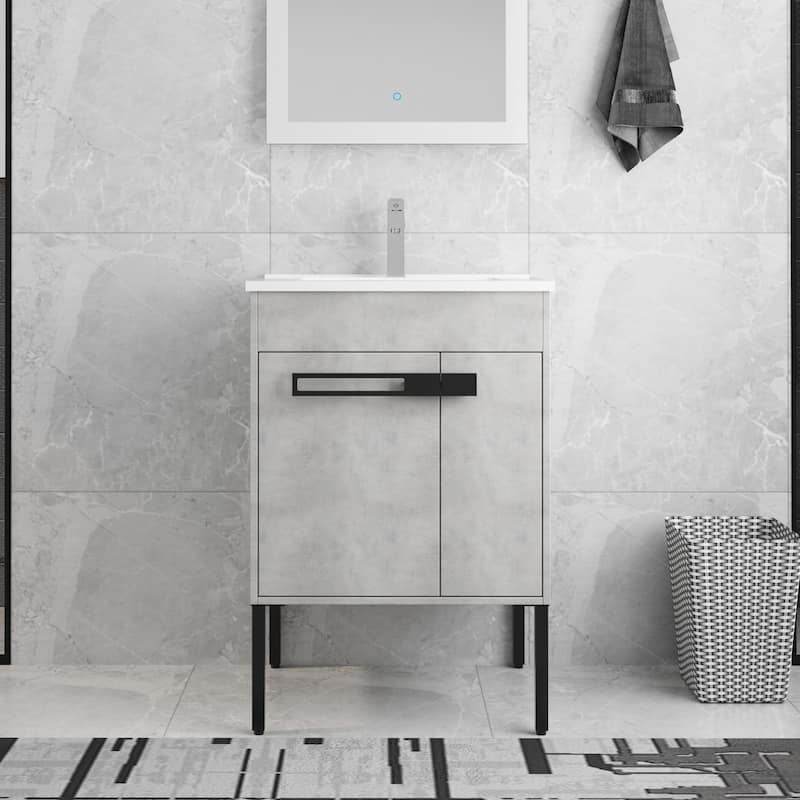 Beingnext 24"/30"/36" Bathroom Vanity with Sink, Freestanding/Floating Bathroom Vanity with Soft Close Door and Adjustable Shelf