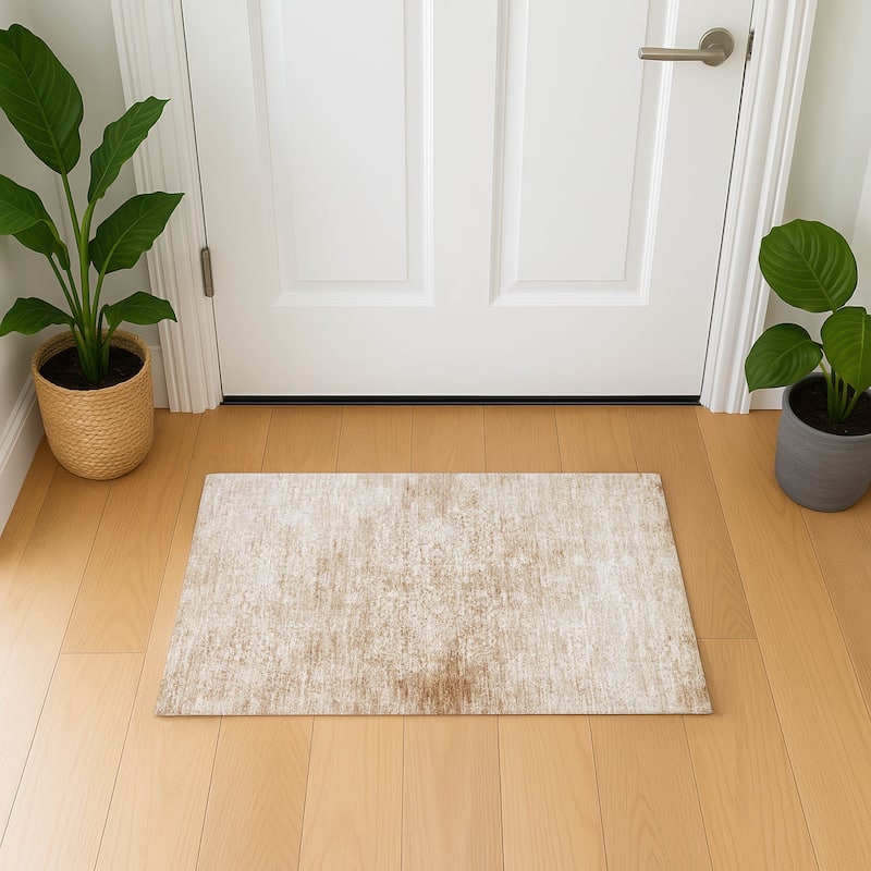 Premium Washable Super Soft Vintage Traditional Mayfield Rug - Coral - 1'8" x 2'6"