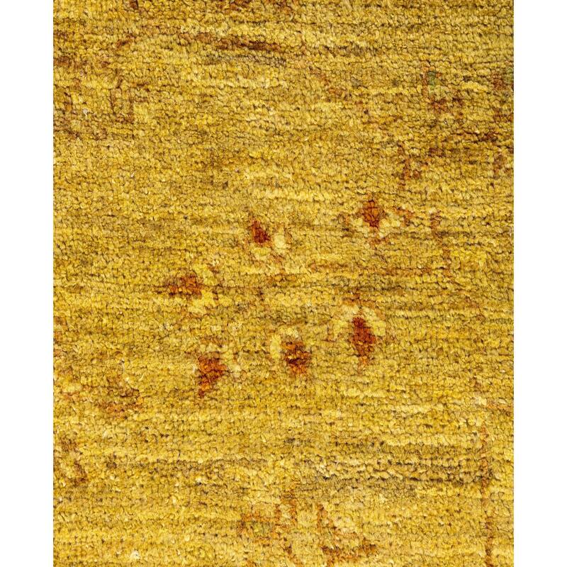 Overdyed One-of-a-Kind Hand-Knotted Area Rug - Yellow - 3' 3" x 4' 9"