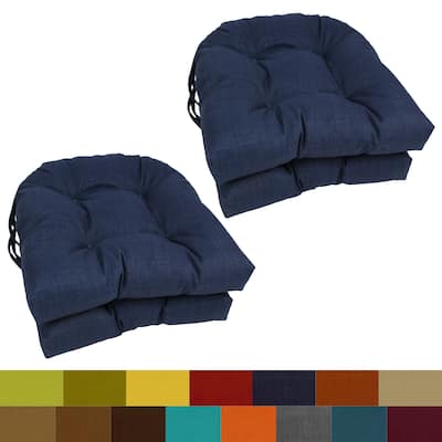 16-inch U-Shaped Indoor/Outdoor Chair Cushions (Set of 4) - 16" x 16"