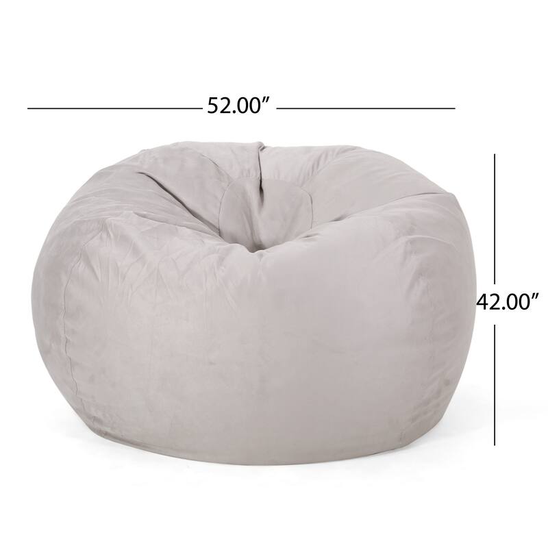Madison Faux Suede 5-foot Beanbag Chair by Christopher Knight Home
