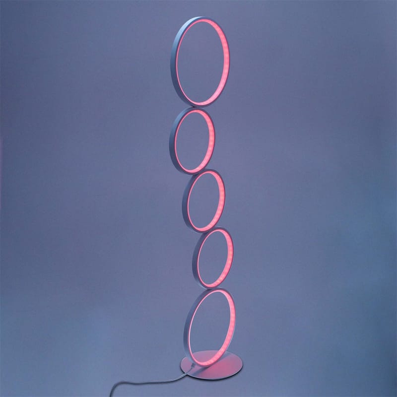 RGB Circular Floor Lamp - White