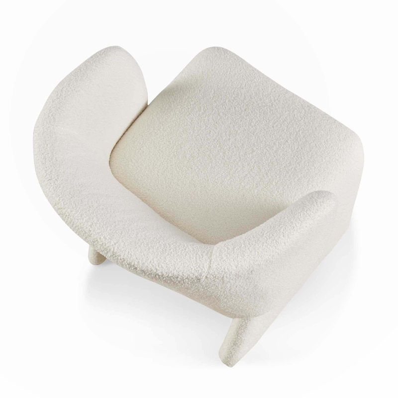 Modern Accent Chair White Single Sofa Chair-2PC