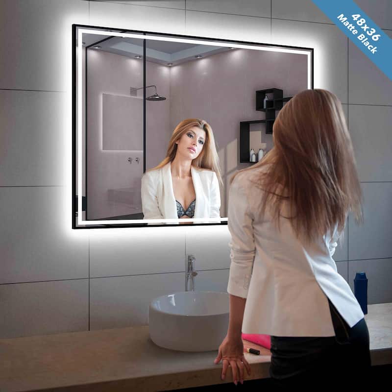 Fogless Color and Brightness Adjustable LED Mirror