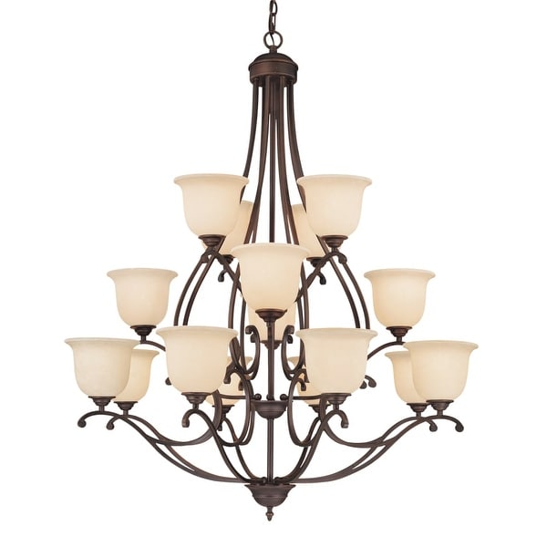 Millennium Lighting 1016 Courtney Lakes 16 Light Three Tier Millennium Lighting 1016 Courtney Lakes 16 Light Three Tier Chandelier Rubbed Bronze