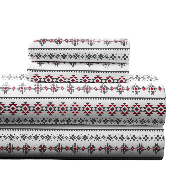 Pointehaven Soft Cotton 180 GSM Deep Pocket Oversized Brushed Flannel Sheet Set