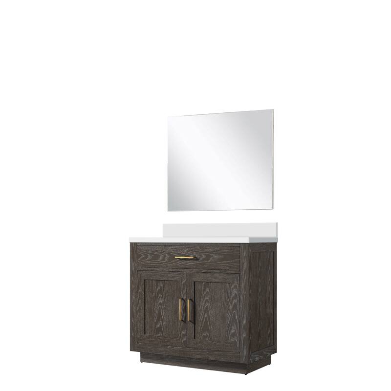 Abbey Bath Vanity with Cultured Marble Top, Sink and Mirror