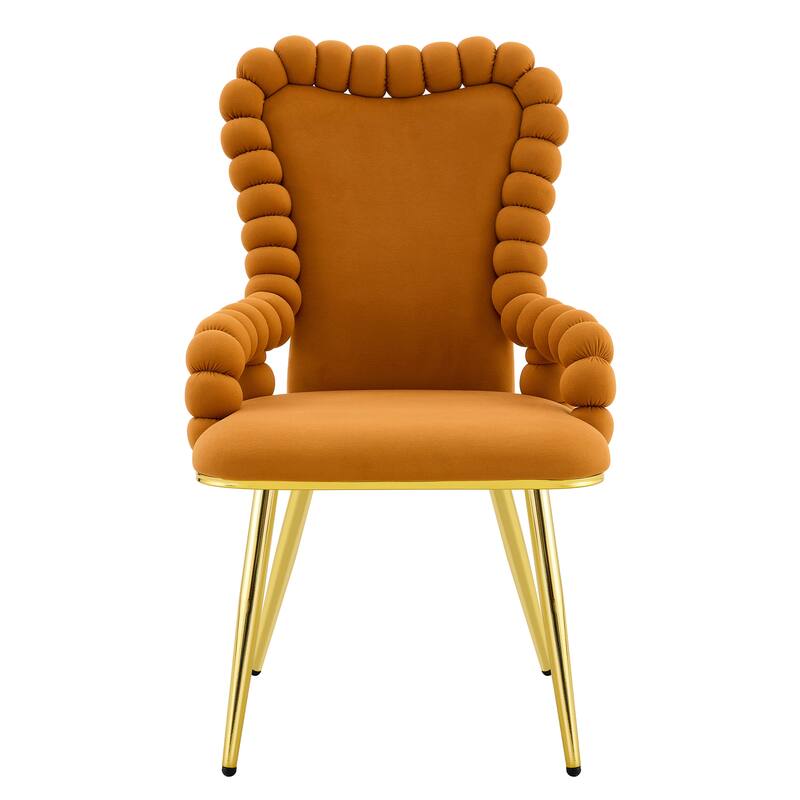 Dining Chairs Set of 2, Upholstered Dining Room Chairs with Metal Legs, Velvet Kitchen Chairs, Accent Chairs for Living Room