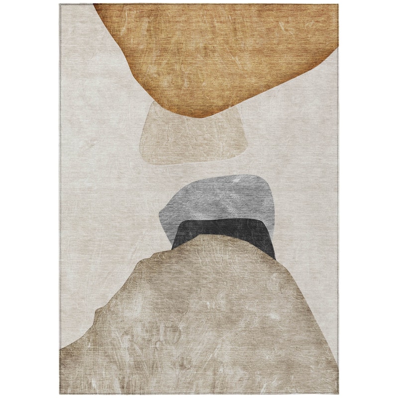 Namo Artistic Abstract Weather Resistant Classic Meets Modern Outdoor Rug