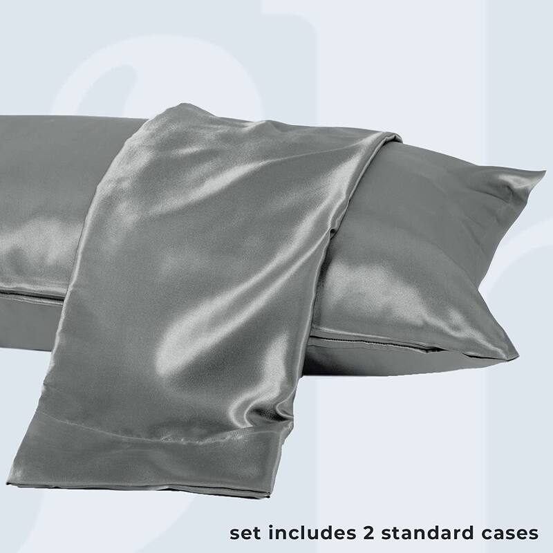 Great Bay Home 2-Pack Sateen Silk Pillowcase