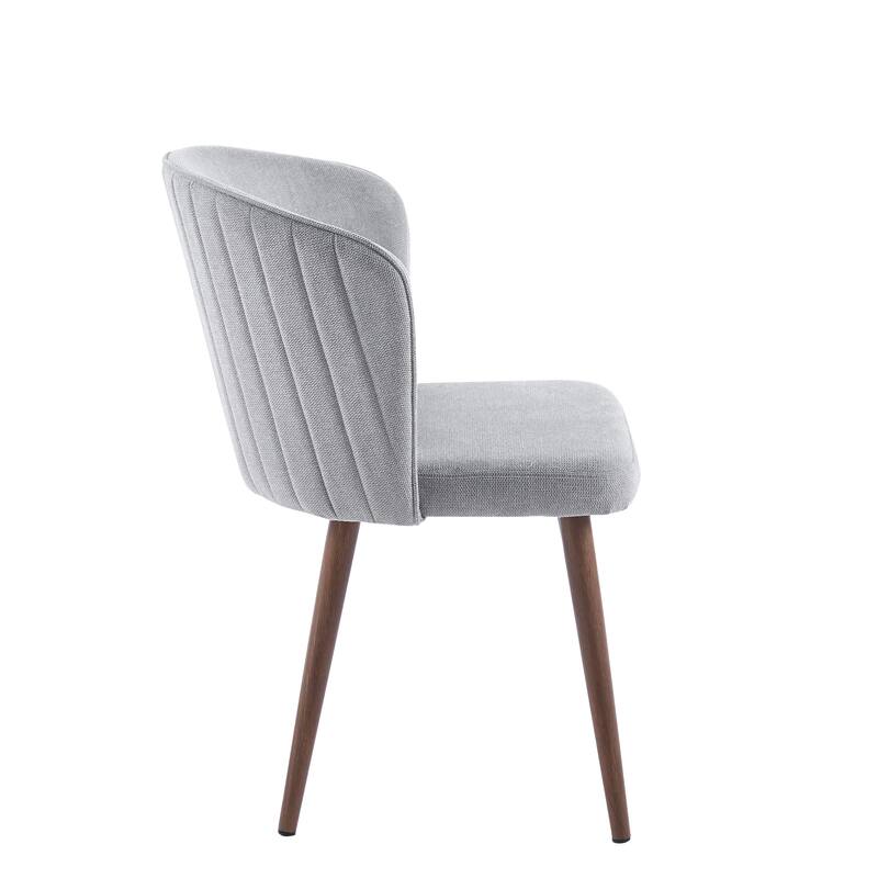 Porthos Home Tate Fabric Dining Chairs with Wood-like Metal Legs, Set of 2