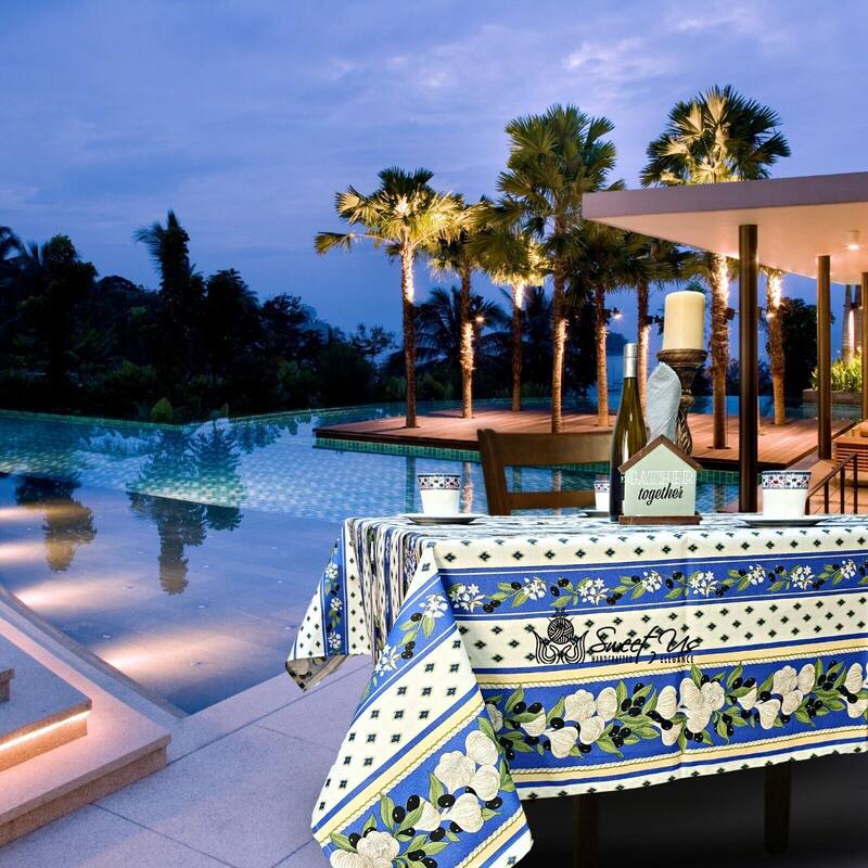 Wipeable Stain Resistant French Acrylic Coated Tablecloth Collection