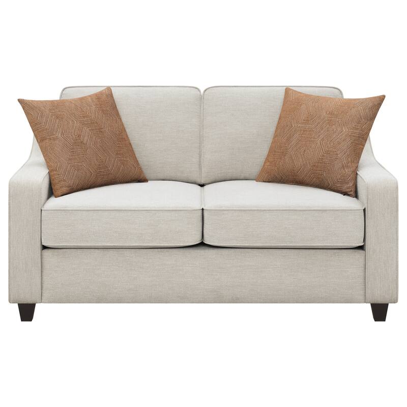 Mahaffey Beige 3-Piece Cushion Back Living Room Set