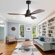 preview thumbnail 52 of 81, 52" and 60" Noiseless Walnut Wood Ceiling Fan with Remote Control,Light Integrated Optional - 52 Inch