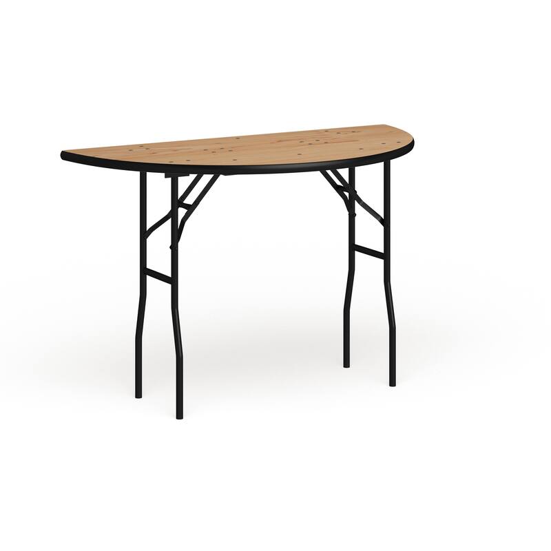 48-inch Half-Round Wood Folding Banquet Table