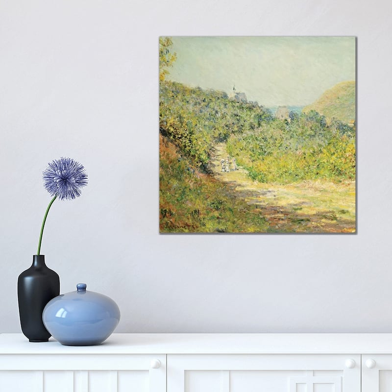 iCanvas "Aux Petites Dalles, 1884 " by Claude Monet Canvas Print - 18x18x1.5