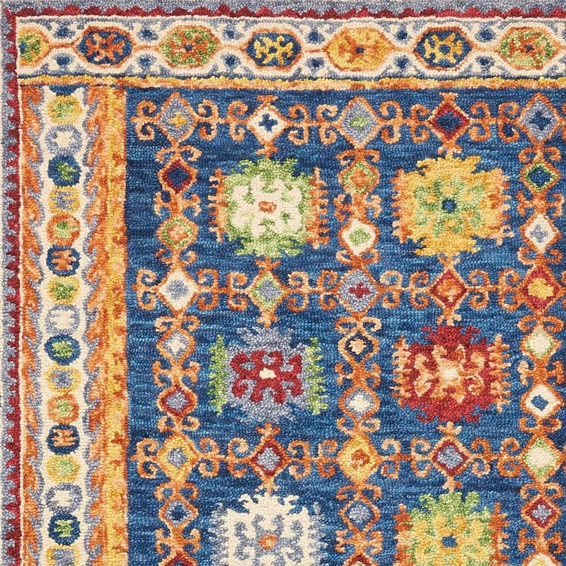 HomeRootsFloral Bohemian Rectangle Area Rug - 90' X '60' X '0.5