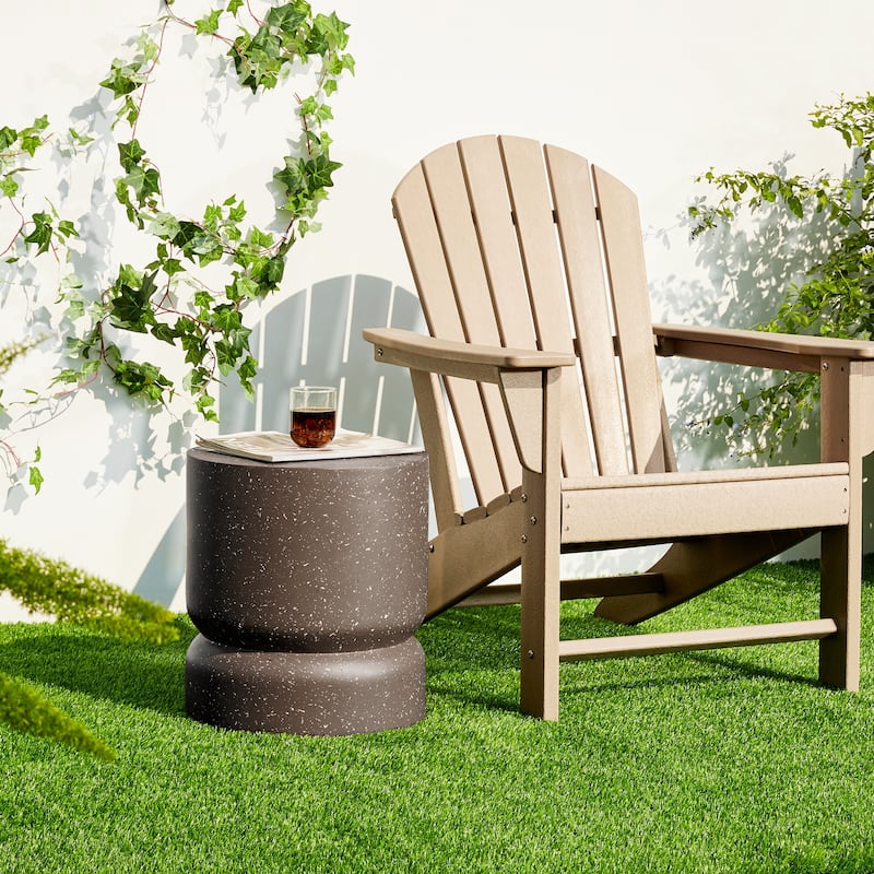 Glitzhome 17"H Multi-functional MGO Garden Stool Outdoor Table