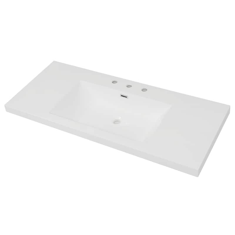 Christopher Knight Home - Lissandra Bathroom Vanity Set with diverse option: Resin Sink and Soft-Close Storage - White (Sink Only)