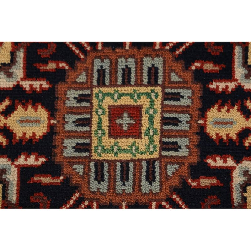 Geometric Heriz Serapi Oriental Area Rug Handmade Wool Carpet - 8'11" x 11'9"