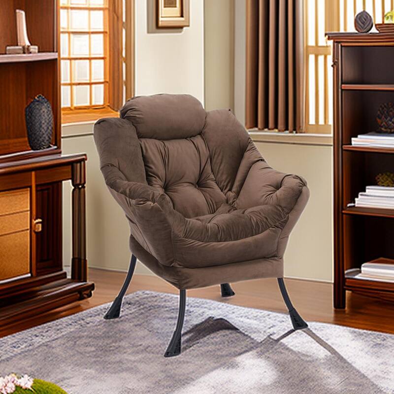 Tufted Accent Chair with Ottoman Cushion Chair Wingback Chair, Upholstered Chairs Lounge Chair with Armrests Side Pocket