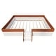 preview thumbnail 12 of 11, Queen Size Upholstered Bed Grounded Bed Slats Platform Bed with Safety Fence and Stairs, Rectangle Framework Easy Assembly