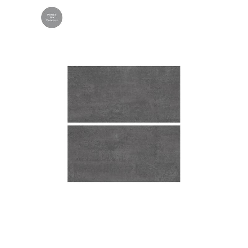 Quarry Dark Grey Peel and Stick Floor Tiles