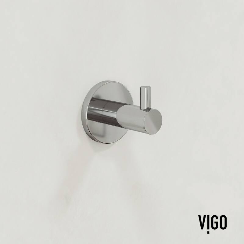VIGO Cass 4-Piece Bathroom Hardware Accessory Set with 24 in. Towel Bar, Toilet Paper Holder, Hand Towel Holder, Hook