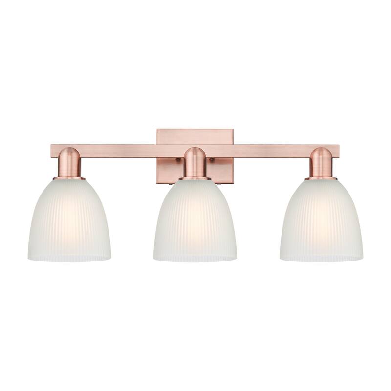 Innovations Lighting Endless Possibilities Arcadia - Castile - 3 Light 25" Bath Vanity Light - Antique Copper/White