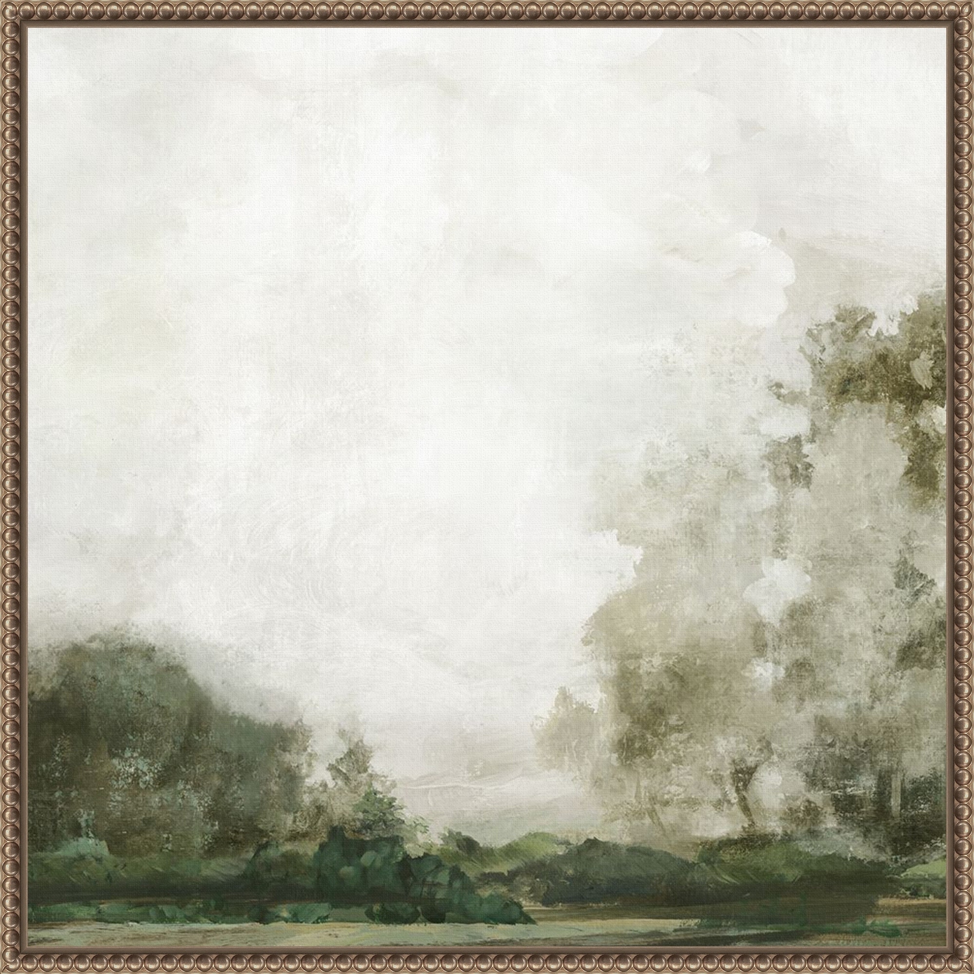 Misty Morning Over the Trees by PI Studio Framed Canvas Wall Art Print