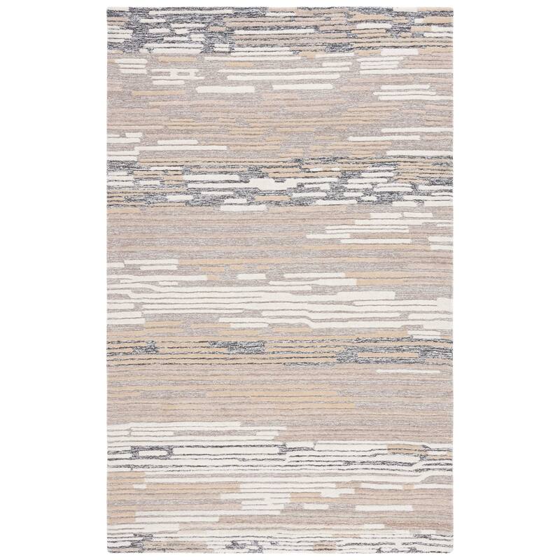 SAFAVIEH Handmade Fifth Avenue Archana Modern Abstract Wool Rug - 6' x 9' - Natural/Beige