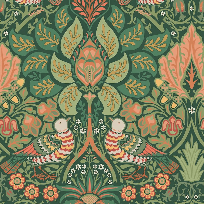 William Morris Dove & Rose Woodland Wallpaper