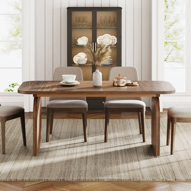 63-inches Retro Wood Dining Table for 4- 6 People