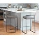 preview thumbnail 30 of 72, Porch & Den Forrest Contemporary Black Stackable Fully Welded Counter Stool (Set of 2)