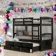 preview thumbnail 2 of 30, Modern Twin Over Twin Bunk Bed With Trundle And Drawers,Sturdy Frame for Bedroom