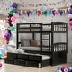 preview thumbnail 1 of 30, Twin Over Twin Bunk Bed With Trundle And Drawers for Bedroom Espresso