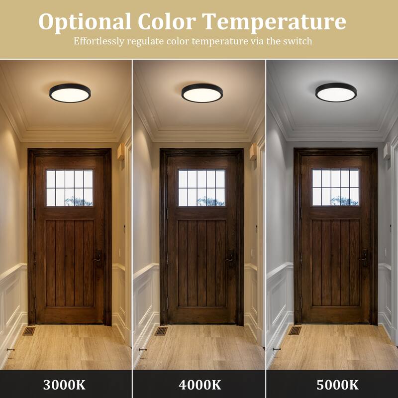Modern 9.06-inch Round LED Flush Mount Ceiling Lighting for Hallway Bedroom