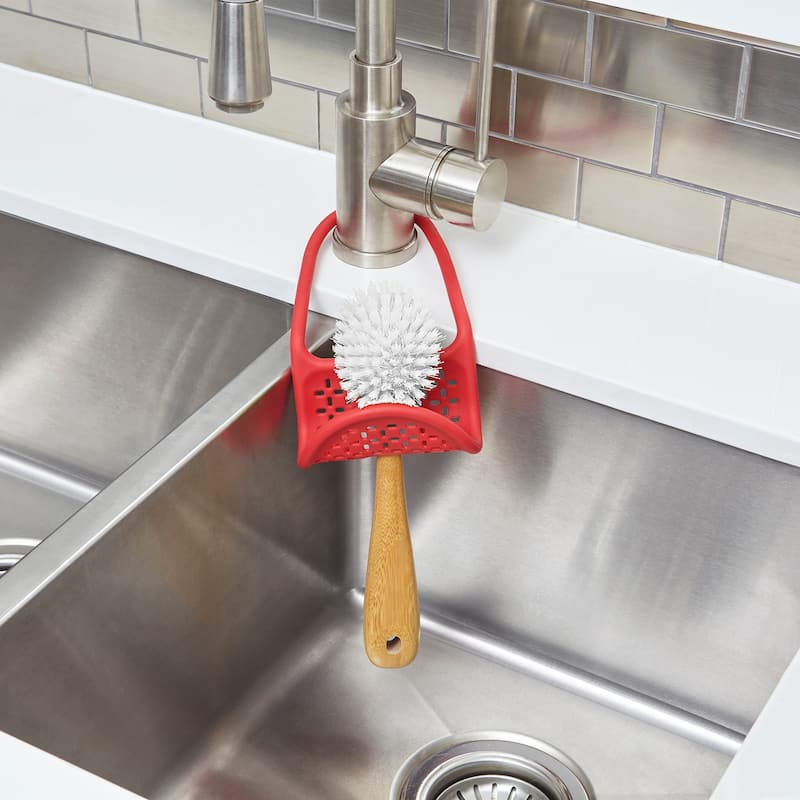 Umbra Sling Caddy Flexible Sink Soap Sponge or Cleaning Brush Holder