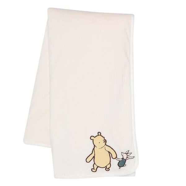 slide 2 of 7, Lambs & Ivy Disney Baby Storytime Pooh Ultra Soft Fleece Baby Blanket - Cream