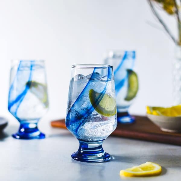 Libbey Blue Ribbon Goblet Beverage Glasses, 12.8-ounce, Set of 8 - Set of 8