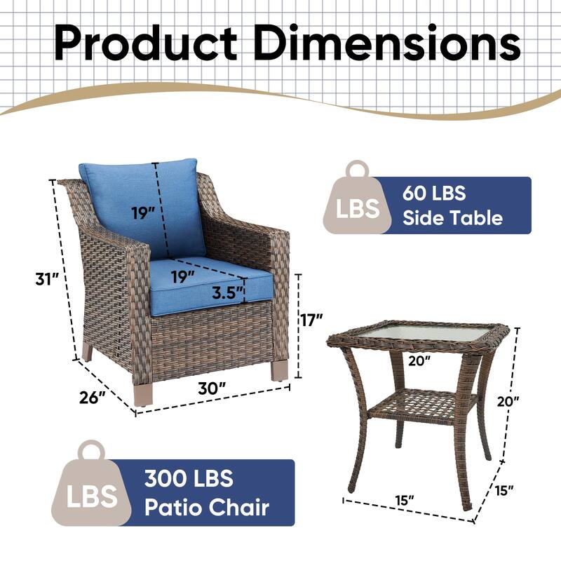 Outside Patio Sofa Chair with Cushions