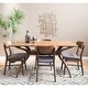 preview thumbnail 5 of 5, Fausett Mid-Century Modern 5 Piece Dining Set by Christopher Knight Home Dark Grey